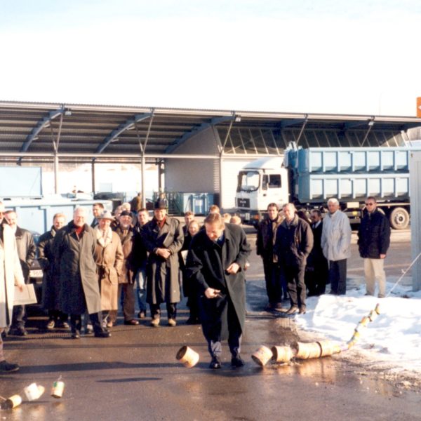 Einweihung des neuen Wertstoffhofes in Hof im Jahr 1998
