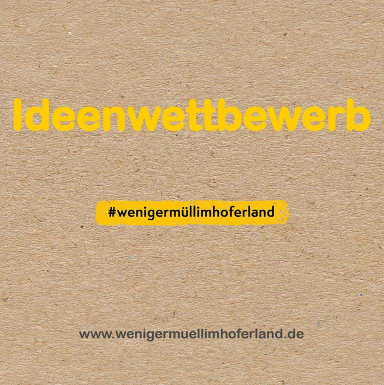 AZV startet Kampagne und Ideenwettbewerb „#wenigermüllimhoferland“