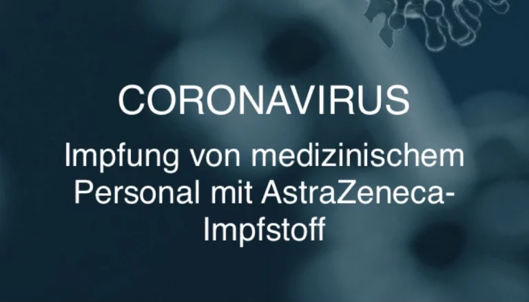 Impfung von medizinischem Personal mit AstraZeneca-Impfstoff