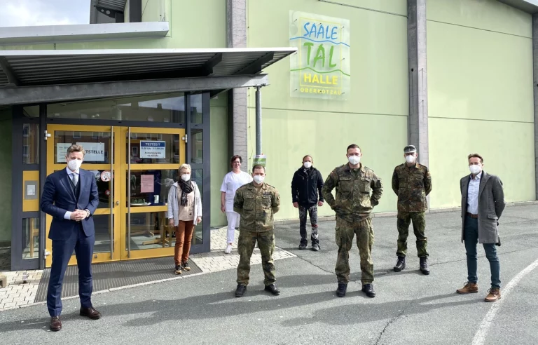 Landrat Bär bedankt sich für Bundeswehr-Einsatz an Teststellen