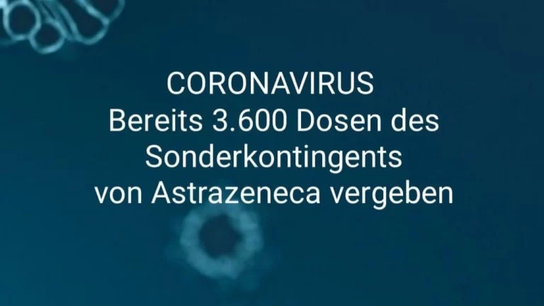 Anmeldung für Sonderkontingent AstraZeneca noch möglich
