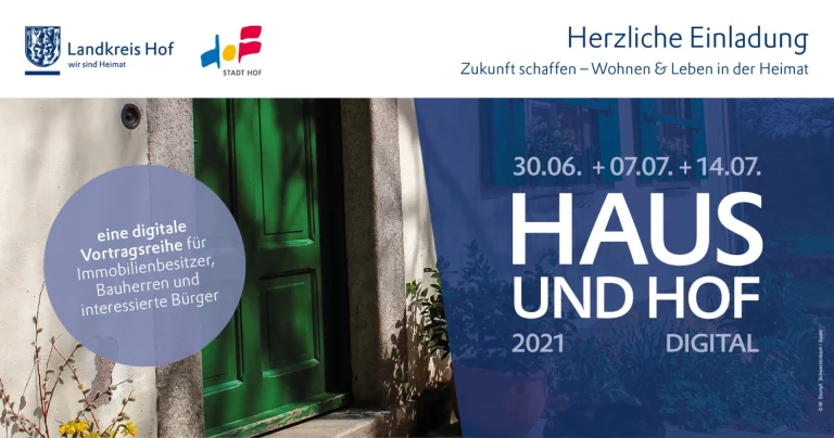 HAUS UND HOF 2021: Vortragsreihe rund ums Bauen und Sanieren