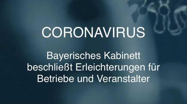 Kabinett beschließt Erleichterungen für Betriebe und Veranstalter