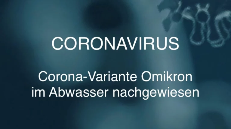 Corona-Variante Omikron im Abwasser nachgewiesen