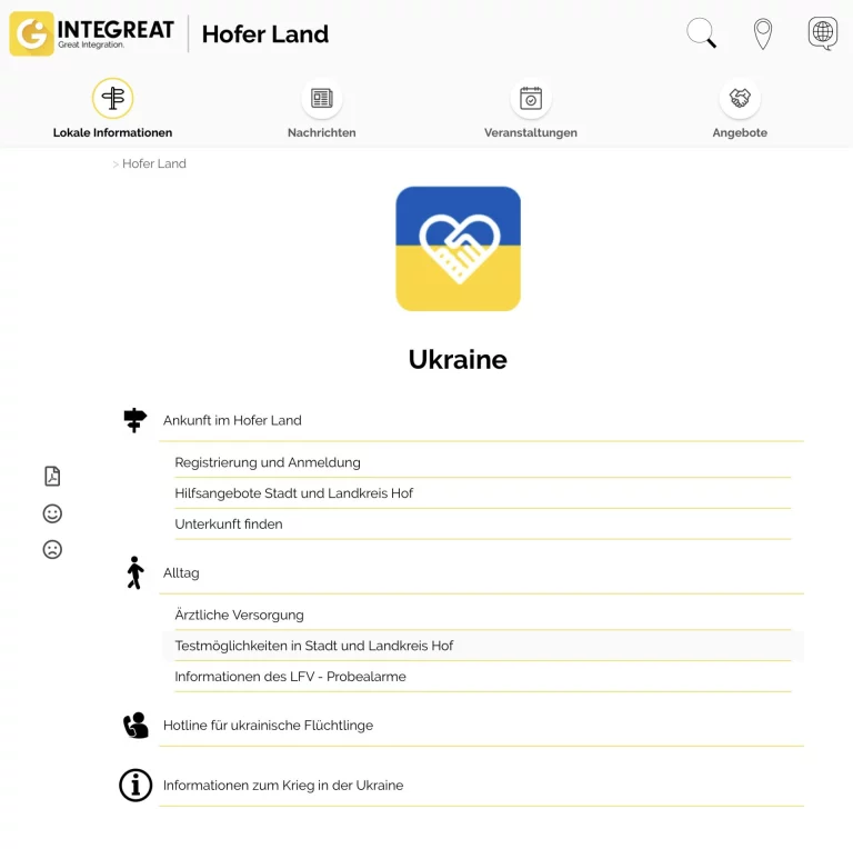 Über 70 Wohnraumangebote für Ukrainer in der Integreat-App